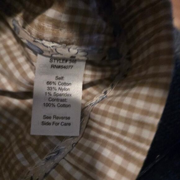 Cabi Ginger Snap Gingham Plaid Blazer Small Style 346 Floral Cuffs - Picture 6 of 12